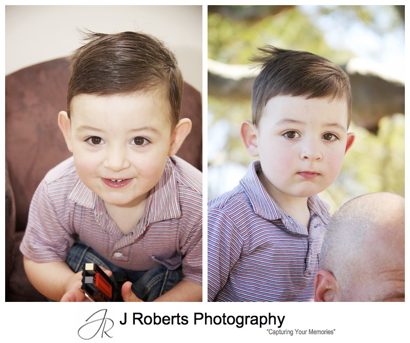Portraits of a toddler with big brown eyes - sydney family portrait photography